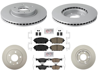 Coated Disc Brake Rotors Brake Pads for All Wheel Drive AWD Mazda 3 2019-2025