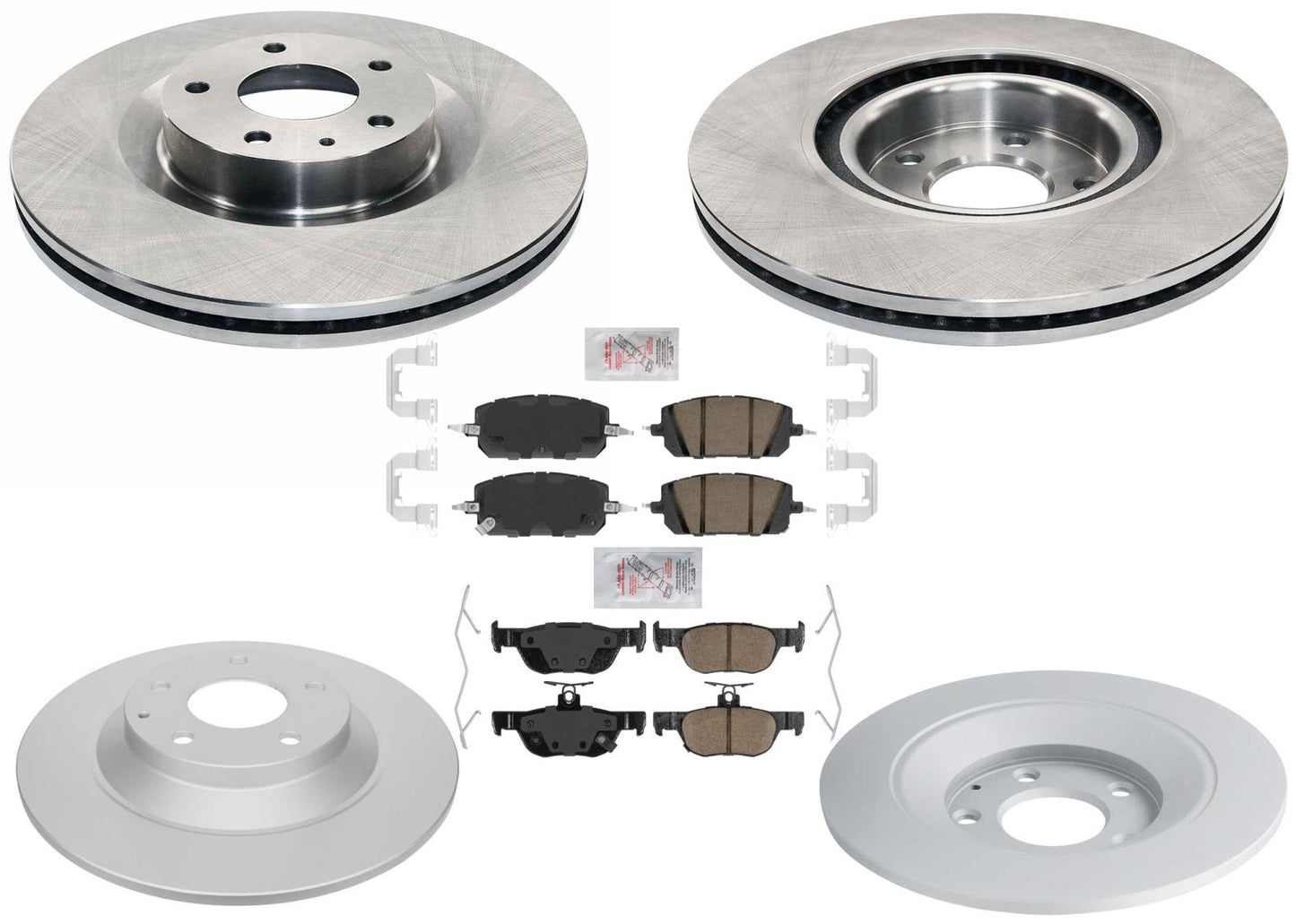 Front & Rear Coated Disc Brake Rotors & Pads for Mazda MX30EV MX-30 EV 2022 2023
