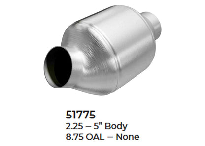 Universal Catalytic Converter EPA Approved 2.25" x 8.75 OAL 5.00" OD Made in USA