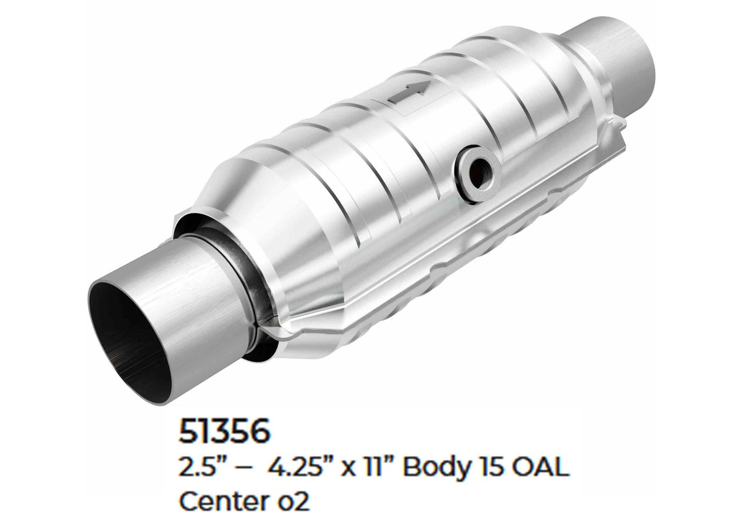 Universal Catalytic Converter EPA Approved 2.50" x 15.0 OAL 4.25" OD Made in USA