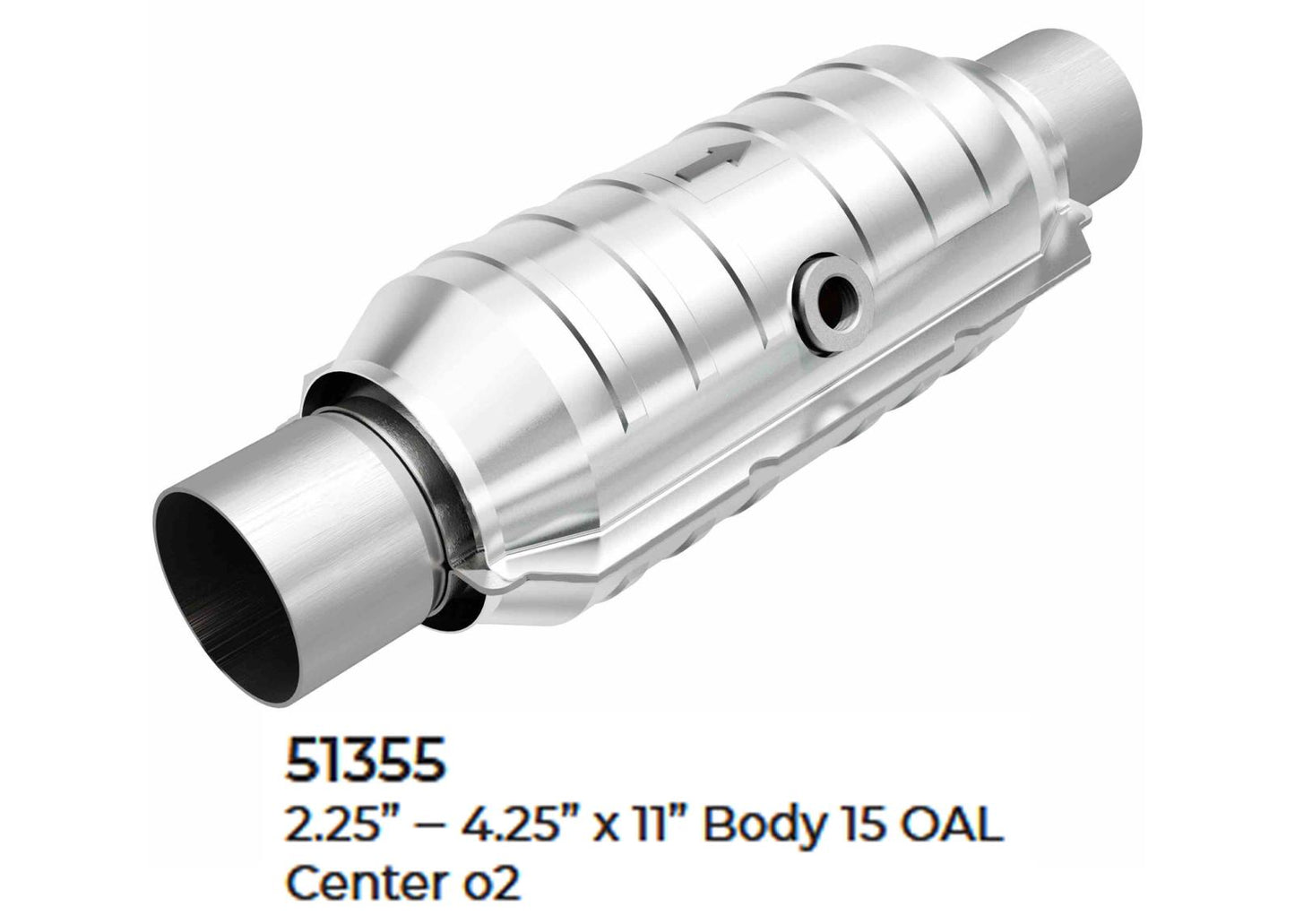 Universal Catalytic Converter EPA Approved 2.25" x 15.0 OAL 4.25" OD Made in USA