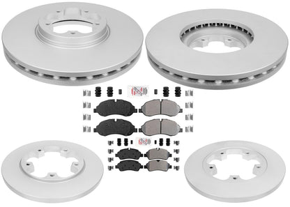 Coated Disc Brake Rotors & Brake Pads for Ford Transit Van 150 250 350 2015-2019