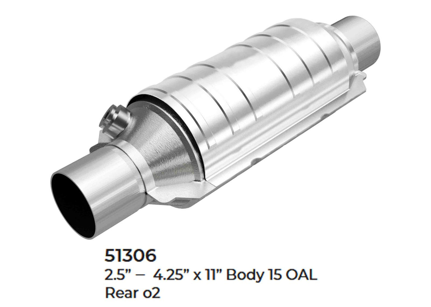 Universal Catalytic Converter EPA Approved 2.50" x 15.0 OAL 4.25" OD Made in USA