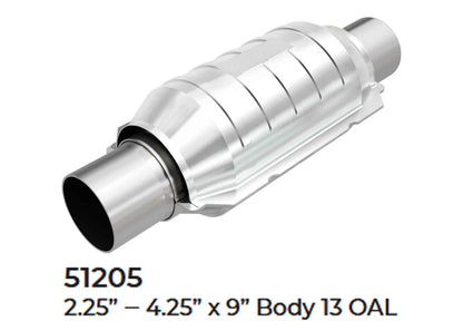 Universal Catalytic Converter EPA Approved 2.25" x 13.0 OAL 4.25" OD Made in USA