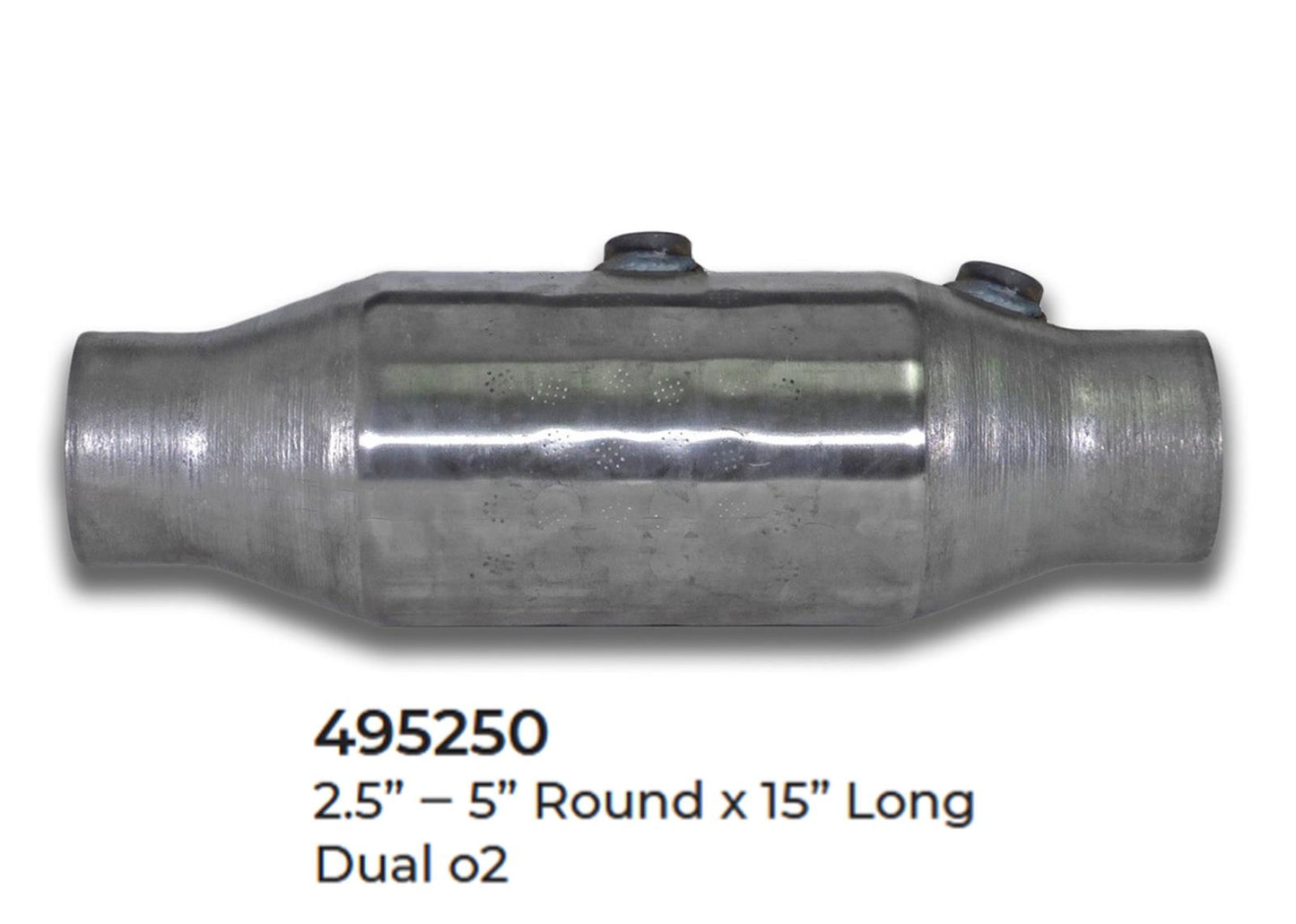 Universal Catalytic Converter EPA Approved 2.50" x 15.0 OAL 5" OD Made in USA