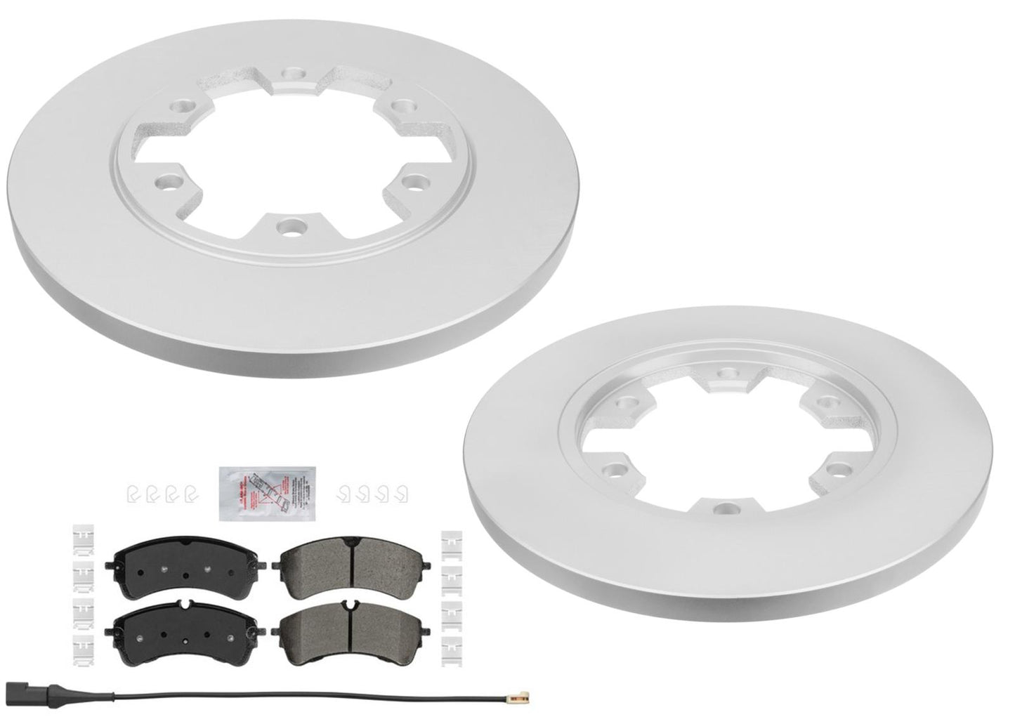 Rear Coated Disc Brake Rotors & Pads for Ford Transit Van 150 250 2020-2025 AWD