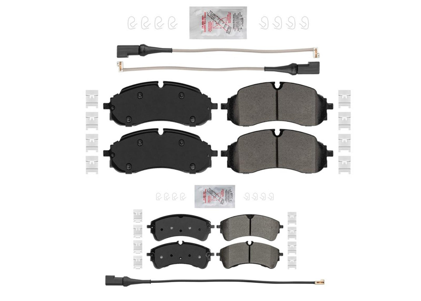 Front & Rear Coated Disc Brake Rotors & Pads for Ford E-Transit 2022 2023 2025