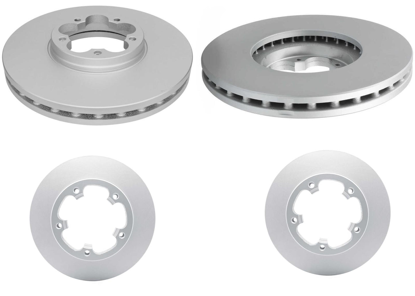 Front & Rear Coated Disc Brake Rotors & Pads for Ford E-Transit 2022 2023 2025