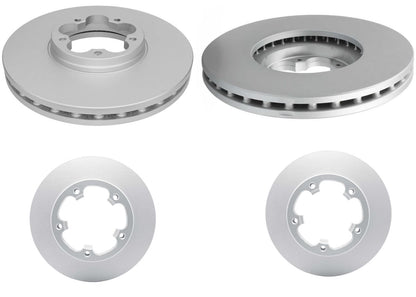 Front & Rear Coated Disc Brake Rotors & Pads for Ford E-Transit 2022 2023 2025