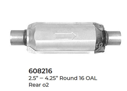 Universal Catalytic Converter EPA Approved 2.50" x 16.0 OAL 4.25" OD Made in USA