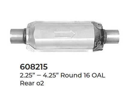 2 Universal Catalytic Converters EPA Approved 2.25" x 16.0 OAL 4.25" OD Made USA