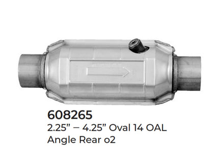2 Universal Catalytic Converter EPA Approved 2.25" x 14.0 OAL 4.25" OD Made USA
