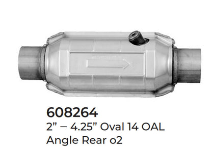 Universal Catalytic Converter EPA Approved 2.00" x 14.0 OAL 4.25" OD Made in USA