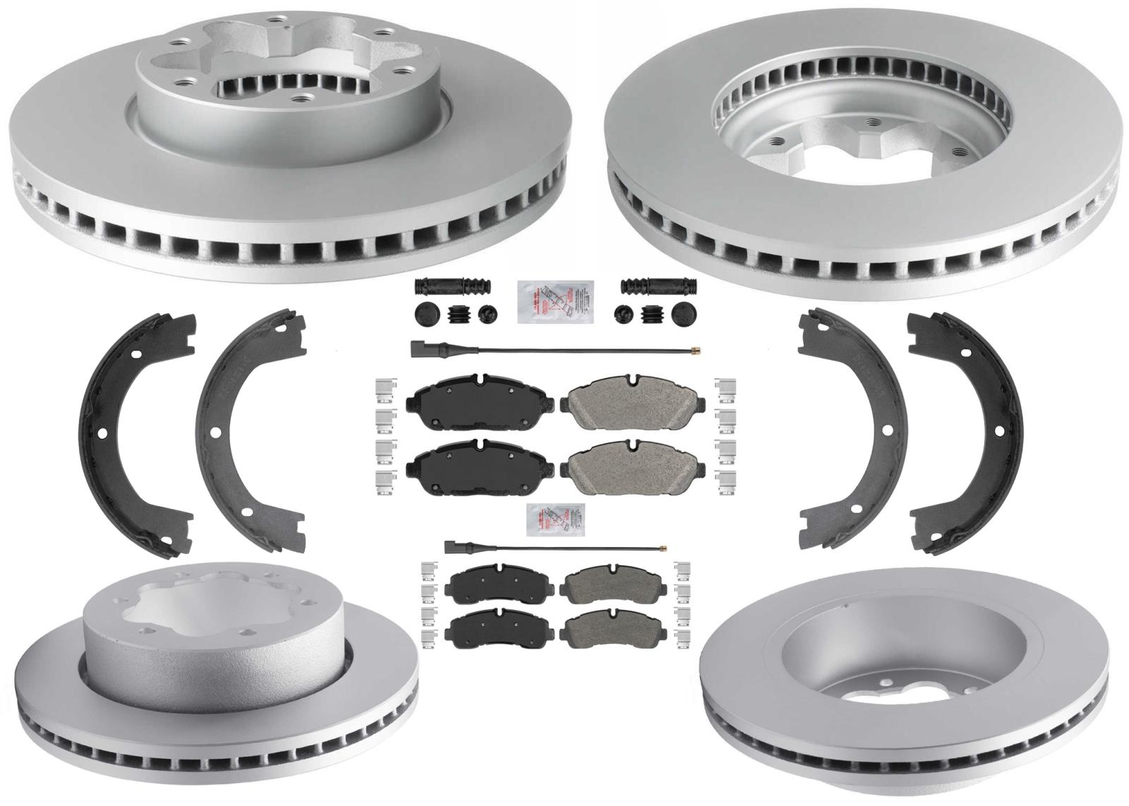 Disc Brake Rotors & Brake Pads for Ford Transit Van 350HD 20-25 Dual ...