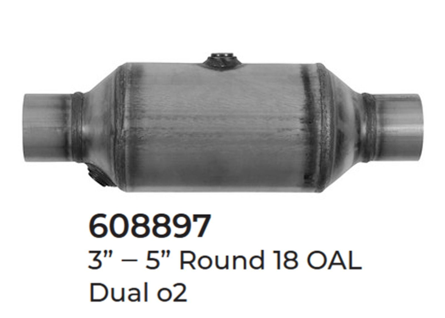 2 Universal Catalytic Converters EPA Approved 3.00" x 18.0 OAL 5" OD Made in USA