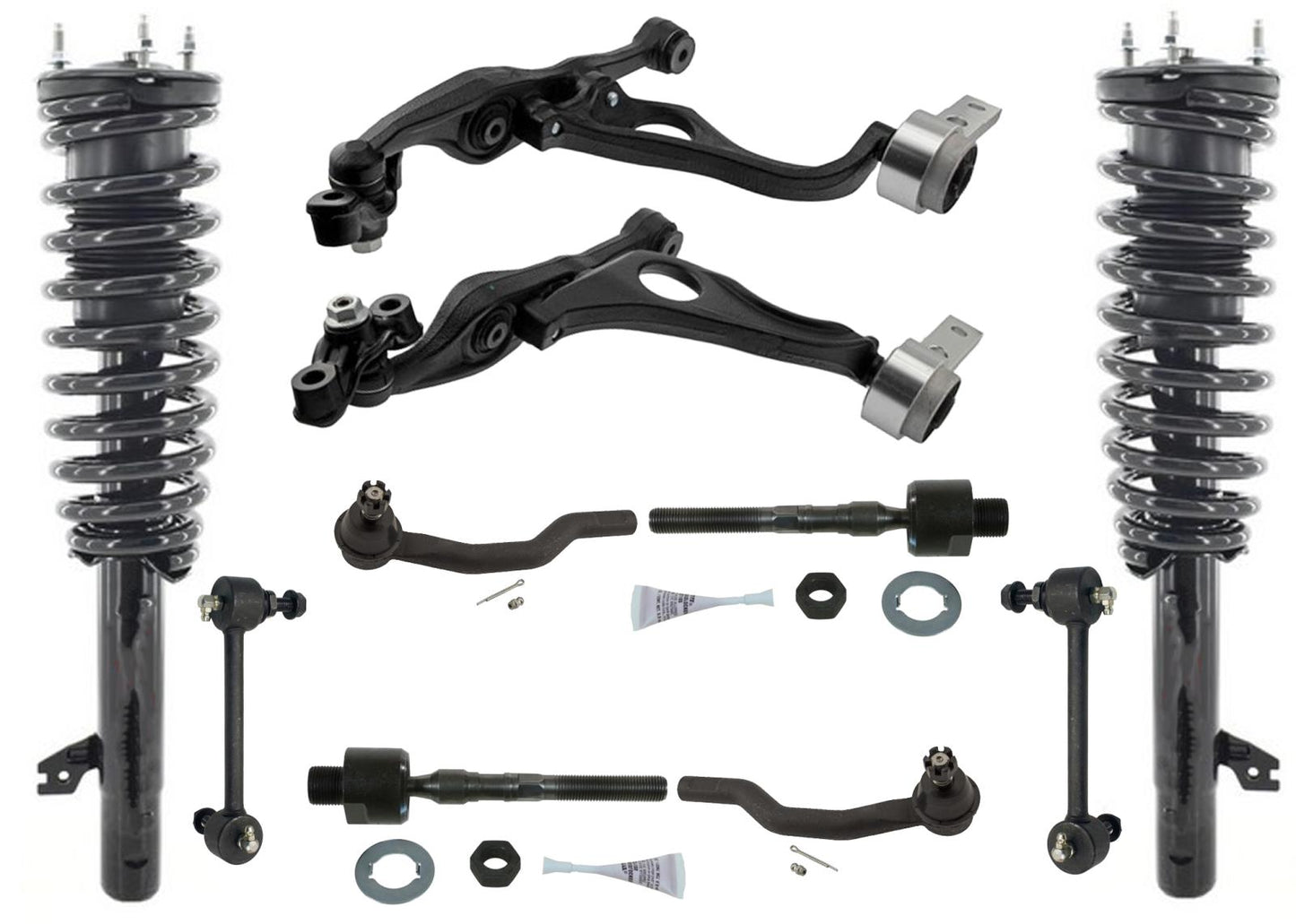 Coil Spring Struts Control Arms Tie Rods for Mazda 6 2009-2013 2.5L Manual Tran