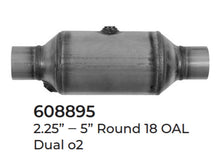 2 Universal Catalytic Converter EPA Approved 2.25" x 18.0 OAL 5" OD Made in USA