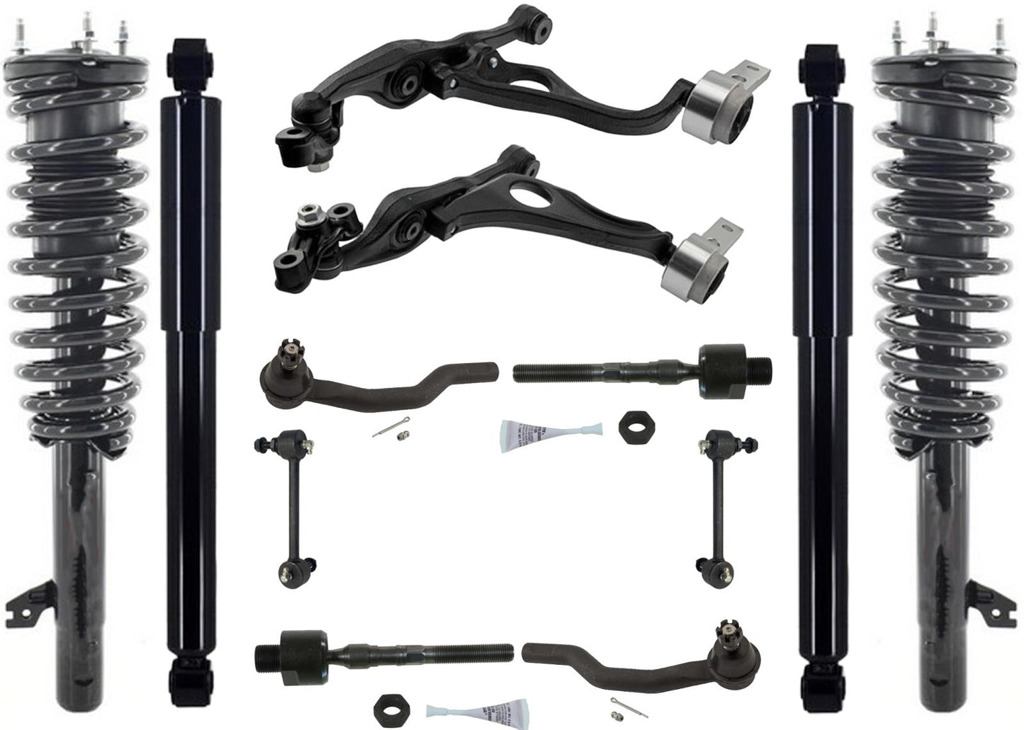 Coil Spring Struts Control Arms Tie Rods for Mazda 6 2009-2013 2.5L Manual Tran