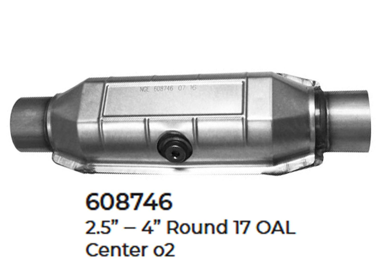 Universal Catalytic Converter EPA Approved 2.50" x 17.0 OAL 4" OD Made in USA