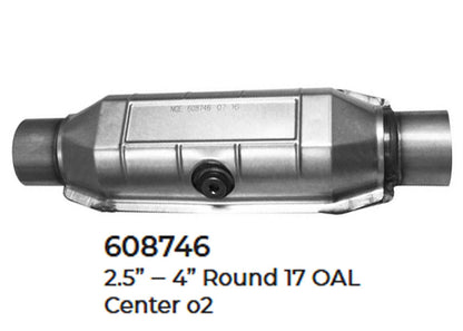 Universal Catalytic Converter EPA Approved 2.50" x 17.0 OAL 4" OD Made in USA