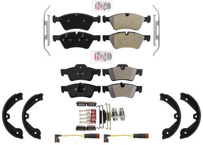 Disc Brake Pads Parking Brake Shoes Springs for Mercedes R350 06 2008 2010 2012