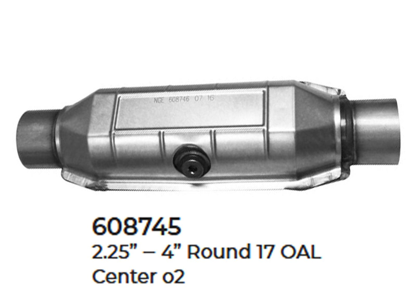 Universal Catalytic Converter EPA Approved 2.25" x 17.0 OAL 4" OD Made in USA