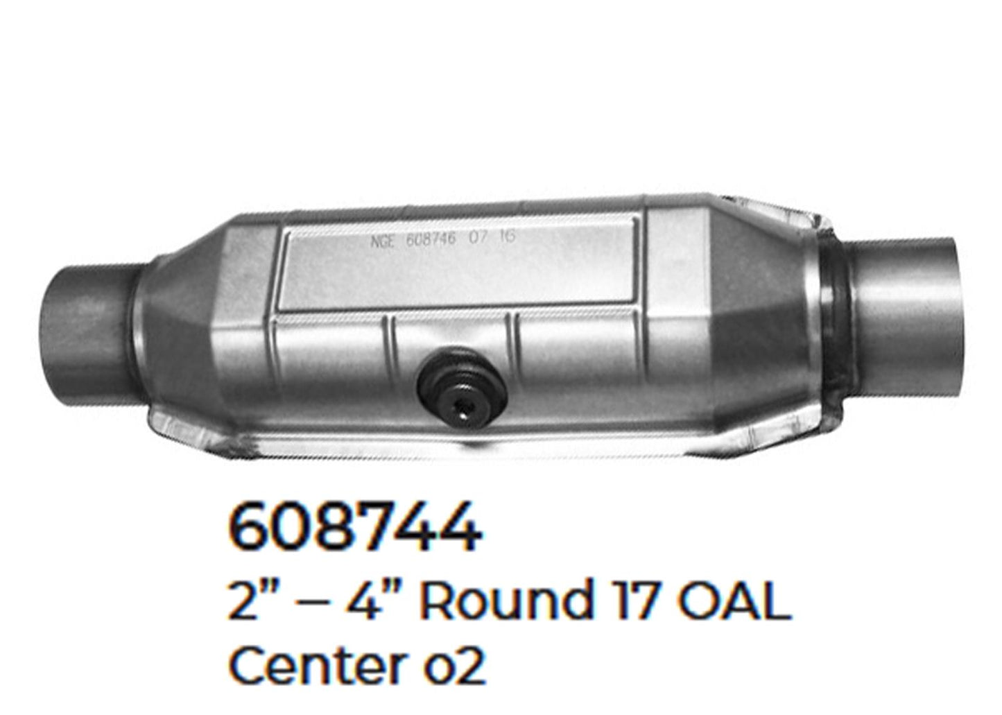 2 Universal Catalytic Converter EPA Approved 2.00" x 17.0 OAL 4" OD Made in USA