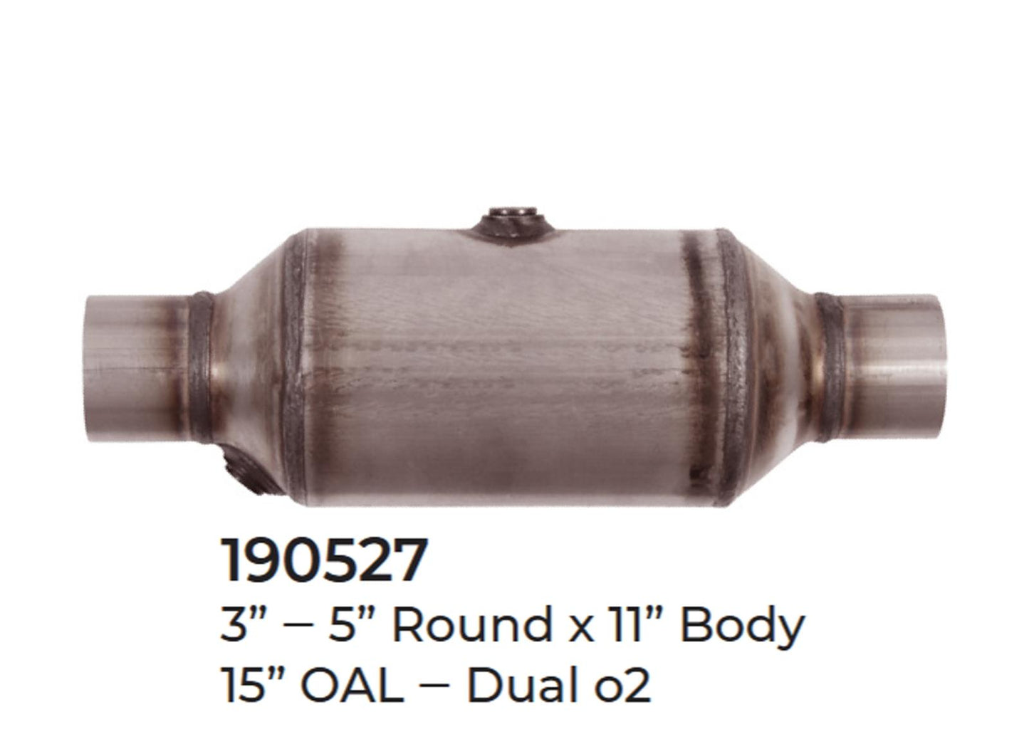 Universal Catalytic Converter EPA Approved 3.00" x 15.0 OAL 5" OD Made in USA