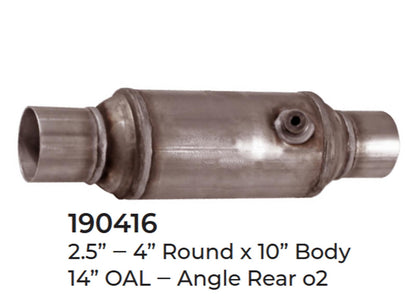 2 Universal Catalytic Converter EPA Approved 2.50" x 14.0 OAL 4" OD Made in USA