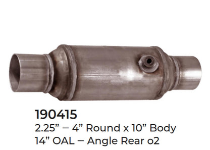 2 Universal Catalytic Converter EPA Approved 2.25" x 14.0 OAL 4" OD Made in USA