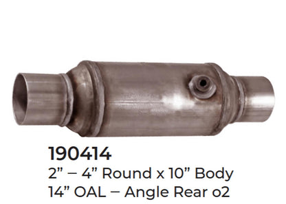 2 Universal Catalytic Converter EPA Approved 2.00" x 14.0 OAL 4" OD Made in USA