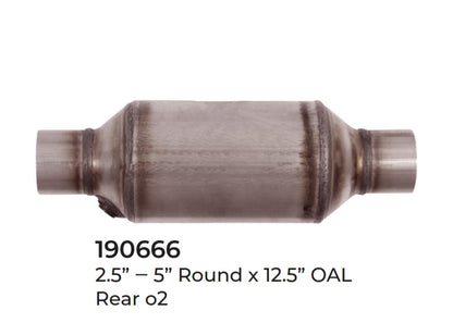 2 Universal Catalytic Converter EPA Approved 2.50" x 12.5 OAL 5" OD Made in USA