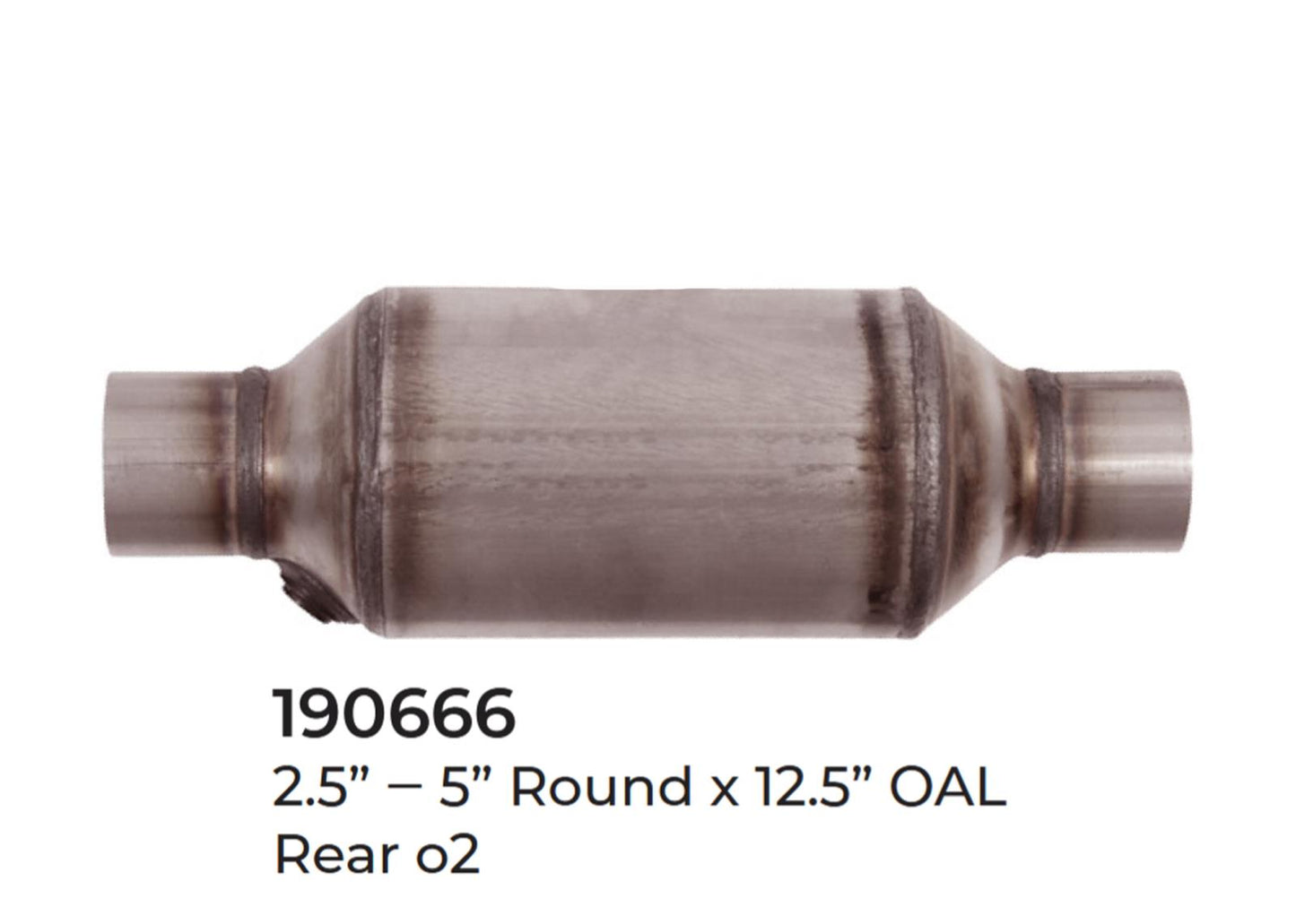 Universal Catalytic Converter EPA Approved 2.50" x 12.5 OAL 5" OD Made in USA