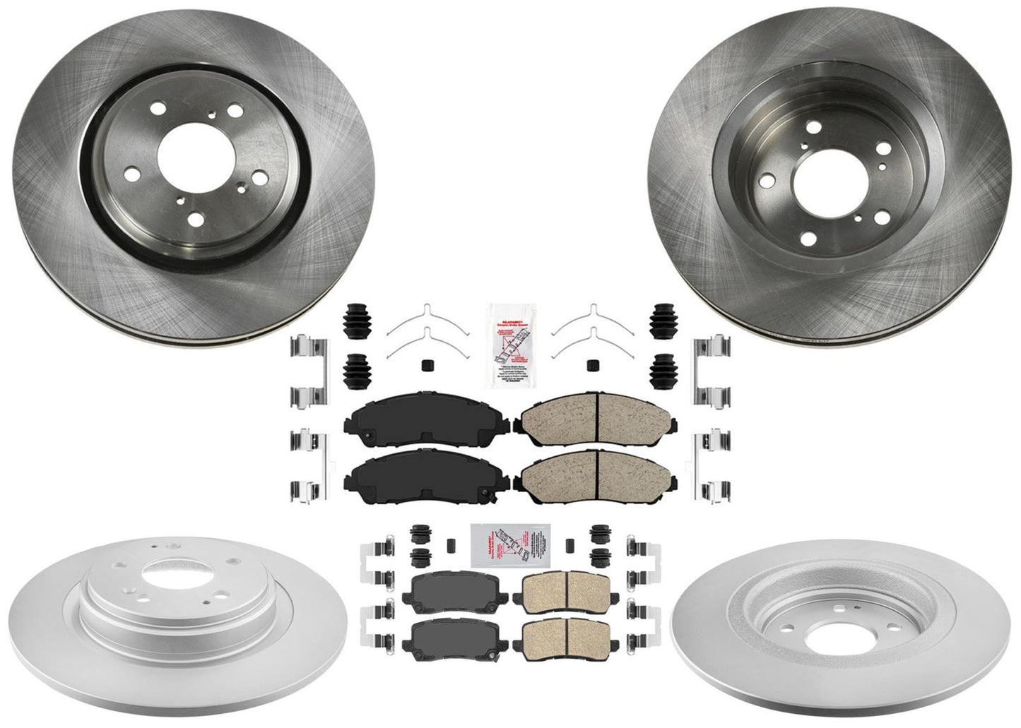 Front & Rear Disc Brake Rotors & Brake Pads For Acura MDX Hybrid 2017 2019 2020