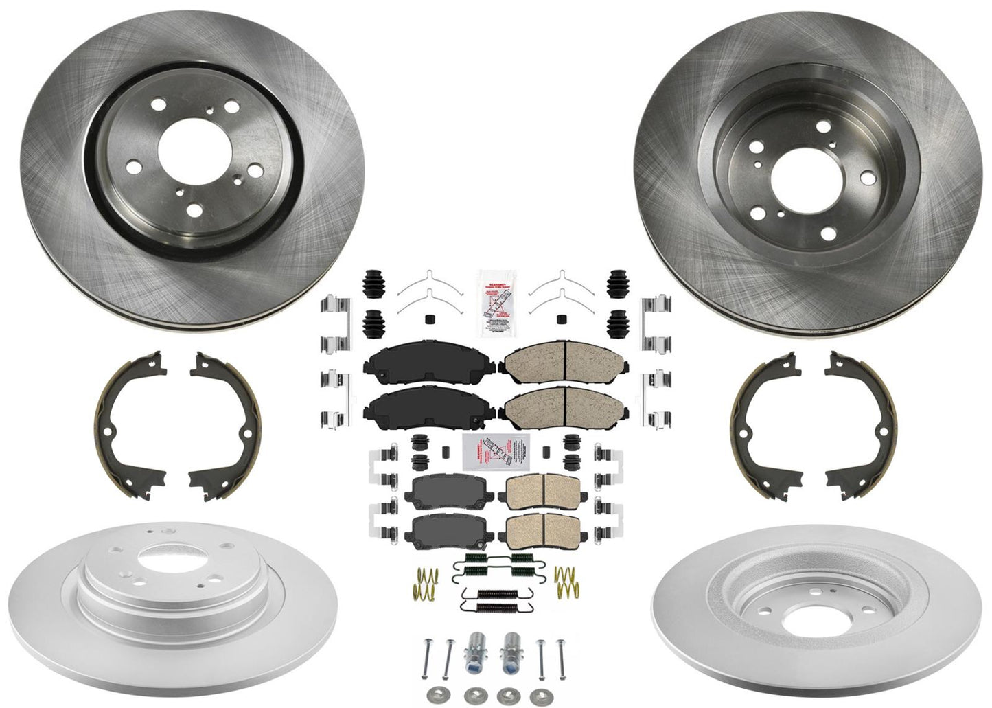 Front & Rear Disc Brake Rotors & Pads for Acura MDX Hybrid 3.0L 2017 2019 2020