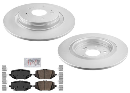 Rear Coated Disc Brake Rotors & Ceramic Brake Pad for Honda Pilot 2023 2024 2025