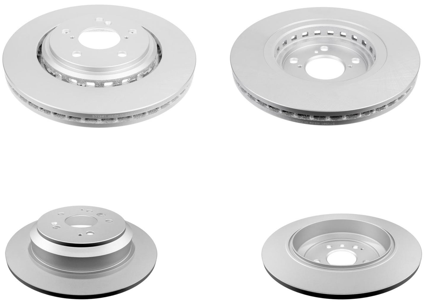Front & Rear Coated Disc Brake Rotors & Pads for Honda Pilot 2016 2020 2021 2022