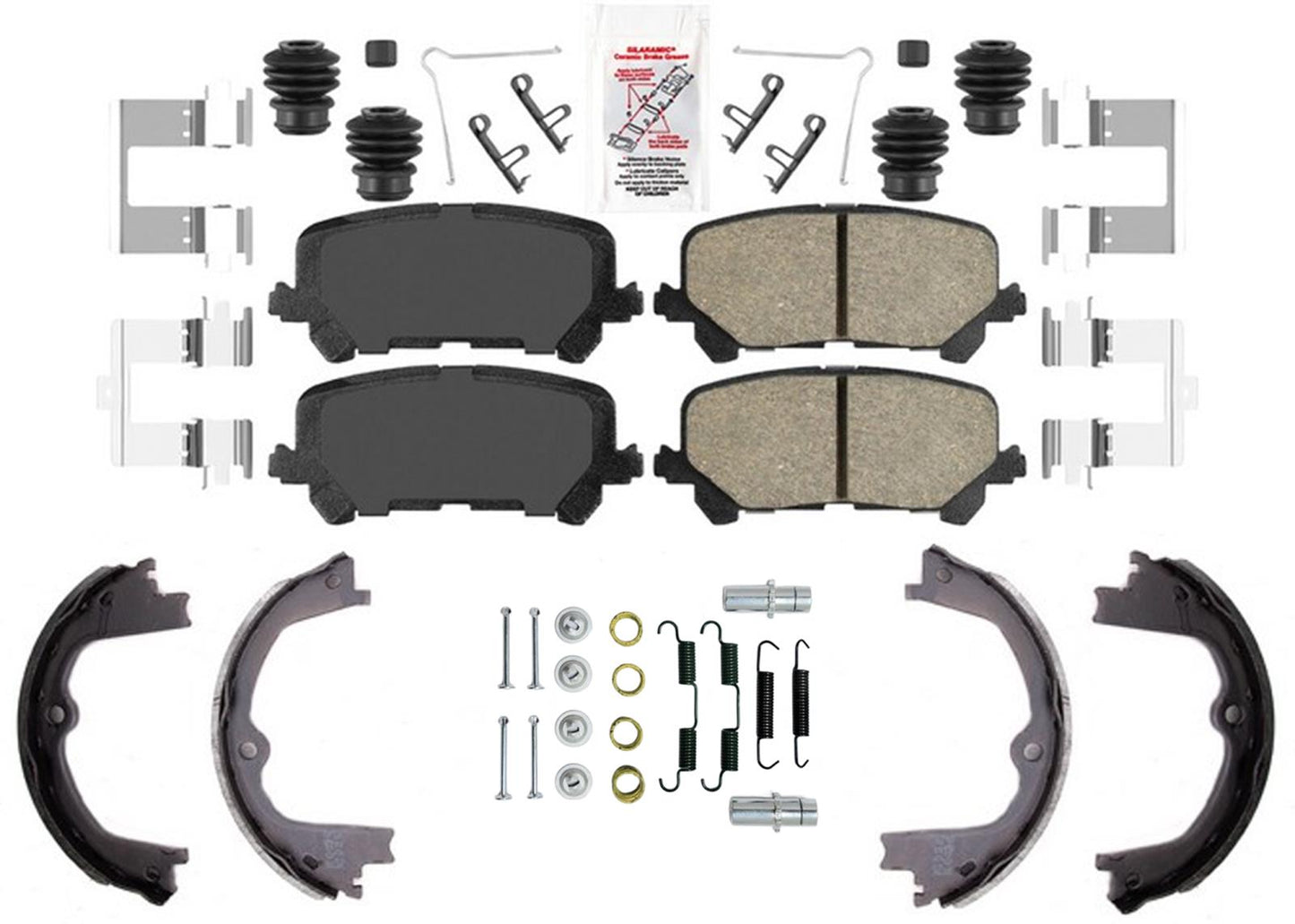 Rear Coated Disc Brake Rotors & Pads Parking Shoe for Honda Pilot 2016 2020 2022