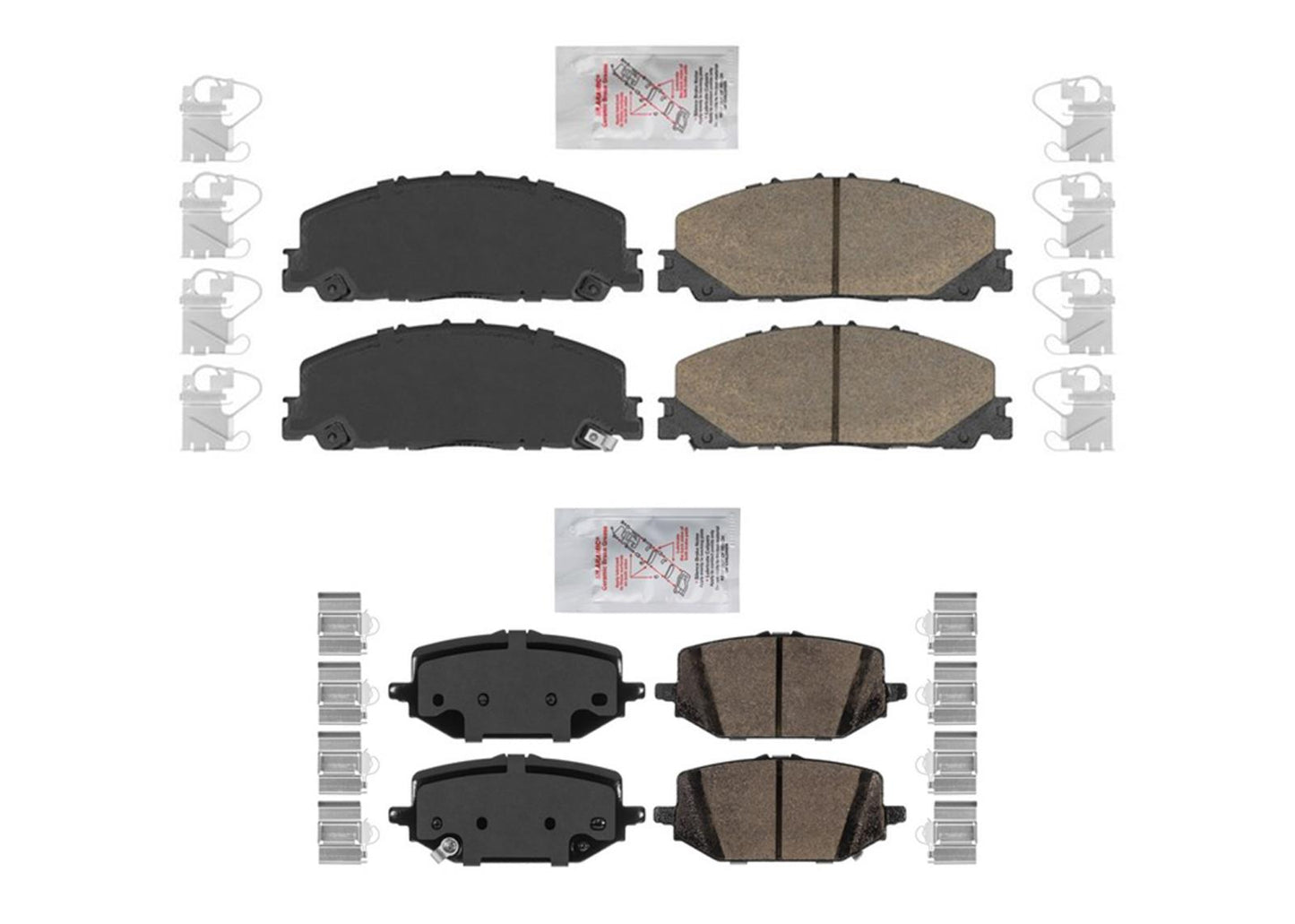 Front & Rear Coated Disc Brake Rotors & Pads for Honda Pilot 2023 2024 2025