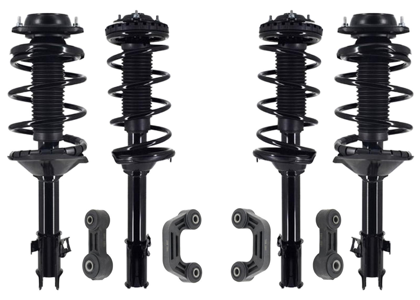 Front & Rear Complete Struts & Sway Bar Links For Subaru Forester 1998 2000 2002