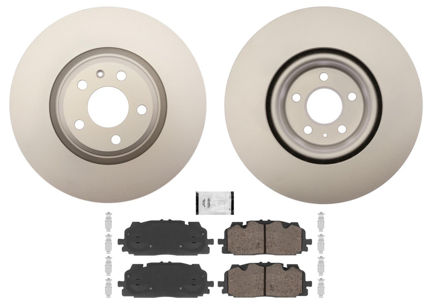 Front 350MM GEO Coated Rotors & EPS Brake Pads For Audi S4 2018 2019 2020 2025