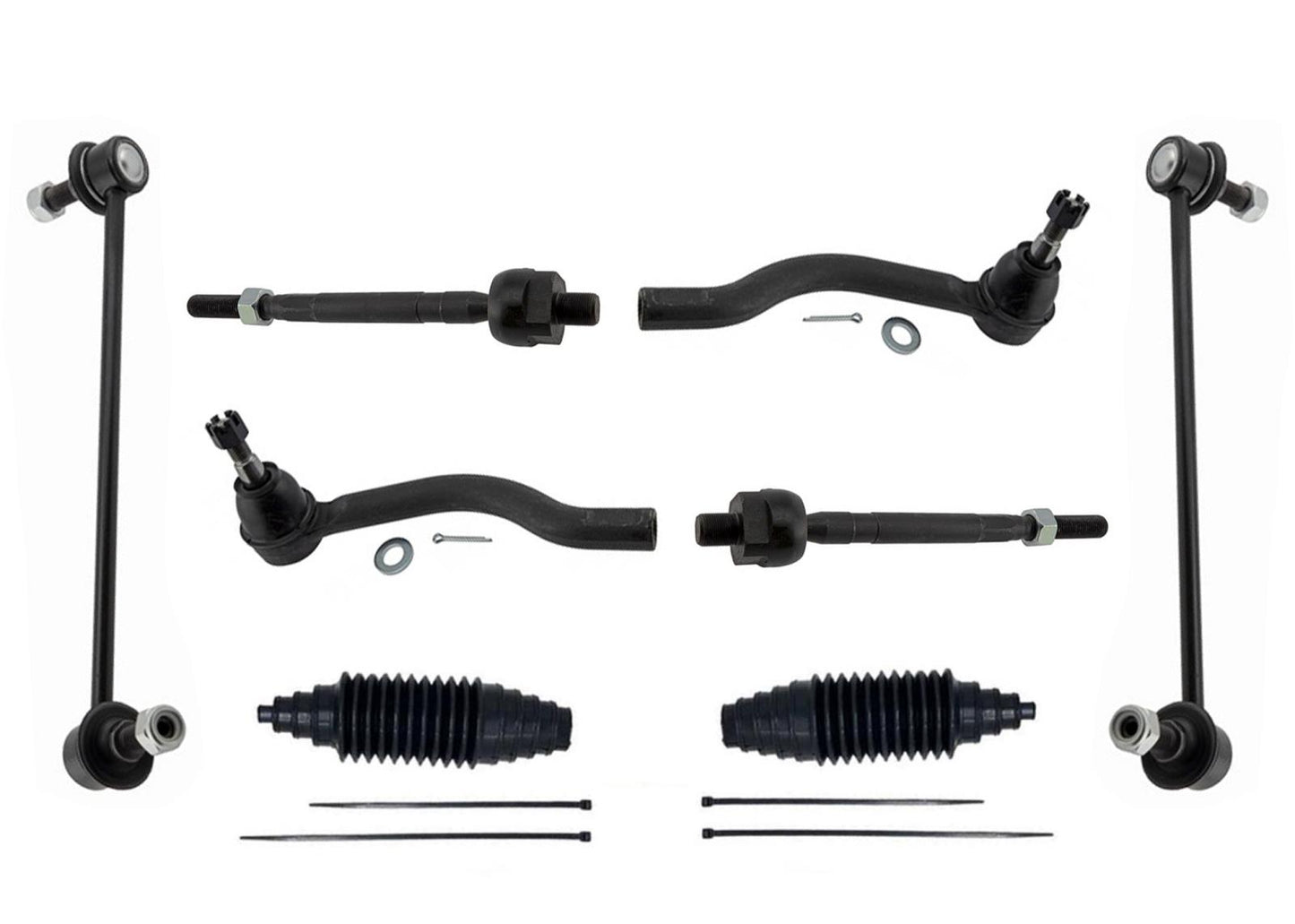 Front Inner & Outer Tie Rods Sway Bar Links For Maxima 2009 2010 2011 2013 2014
