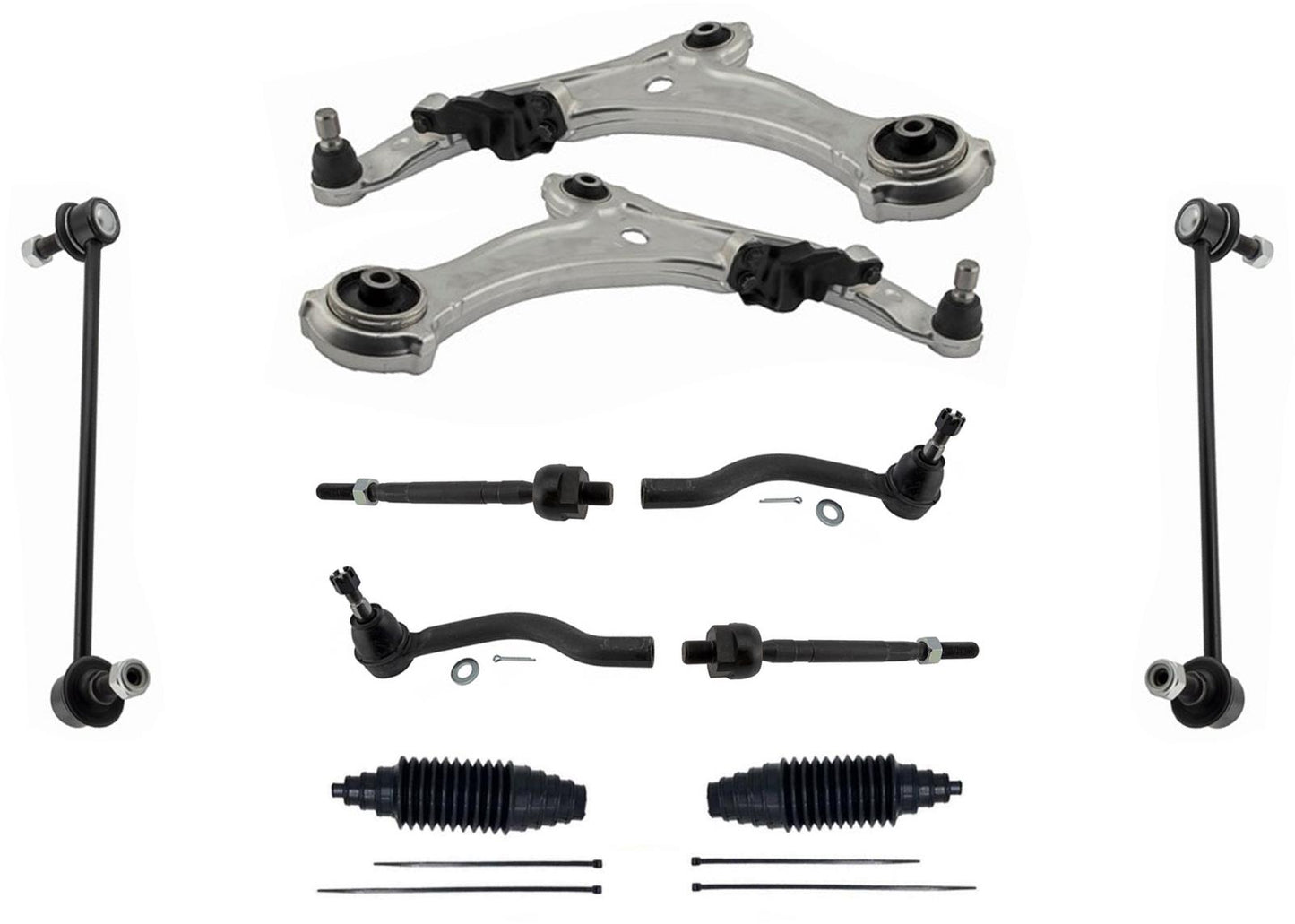 Front Control Arm Bushings Ball Joint Tie Rods Sway for Nissan Maxima 2009-2014