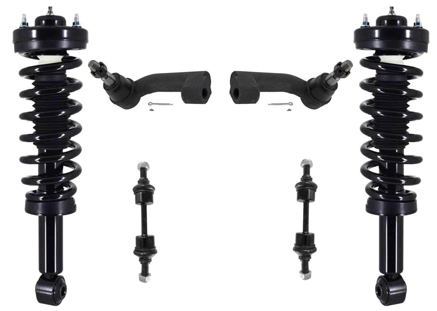 Front Coil Spring Struts Tie Rods for Ford F150 2009 2011 2013 Rear Wheel Drive
