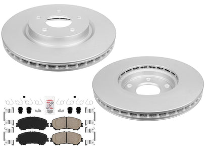 Front Coated Disc Brake Rotors & Pads for Nissan Rogue Sport 2017 2019 2020 2022