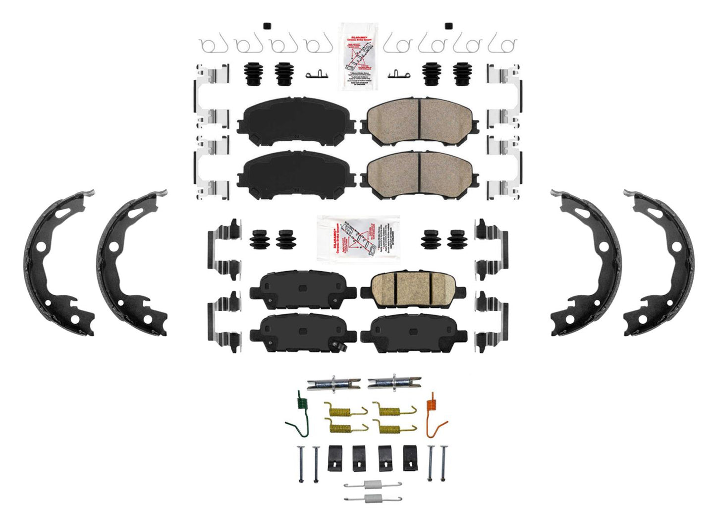 Front & Rear Coated Disc Brake Rotors & Pads for Nissan Rogue Sport 2017-2022