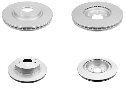 Front & Rear Coated Disc Brake Rotors & Pads for Nissan Rogue Sport 2017-2022