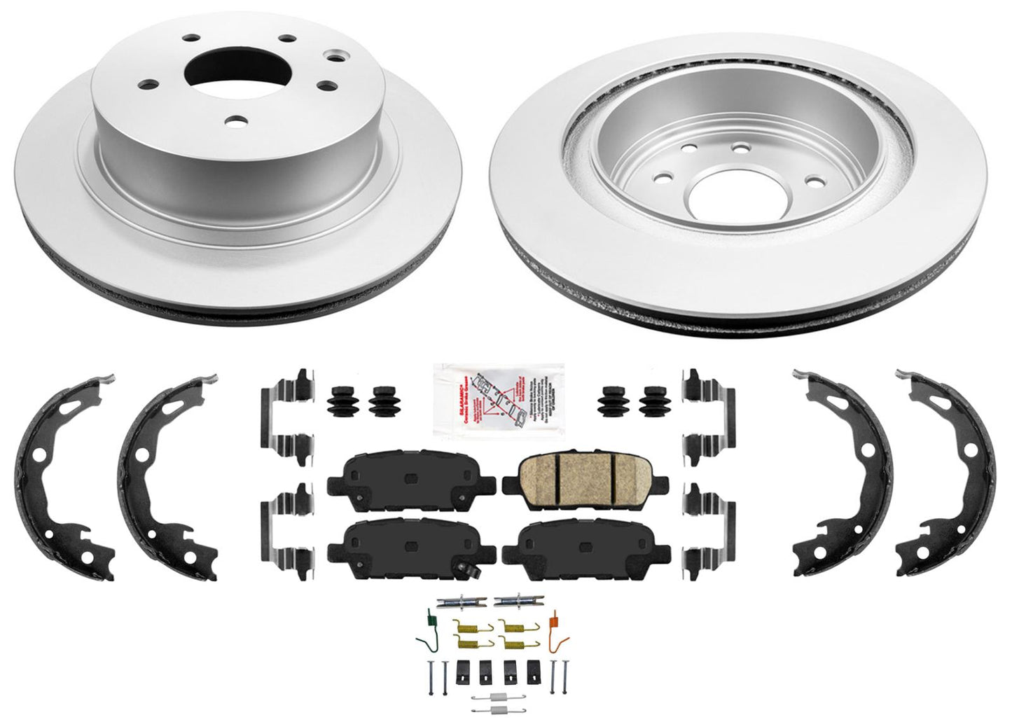 Rear Coated Disc Brake Rotors & Pads Shoes for Nissan Rogue Sport 2017 2020 2022