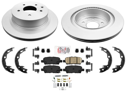 Rear Coated Disc Brake Rotors & Pads Shoes for Nissan Rogue Sport 2017 2020 2022