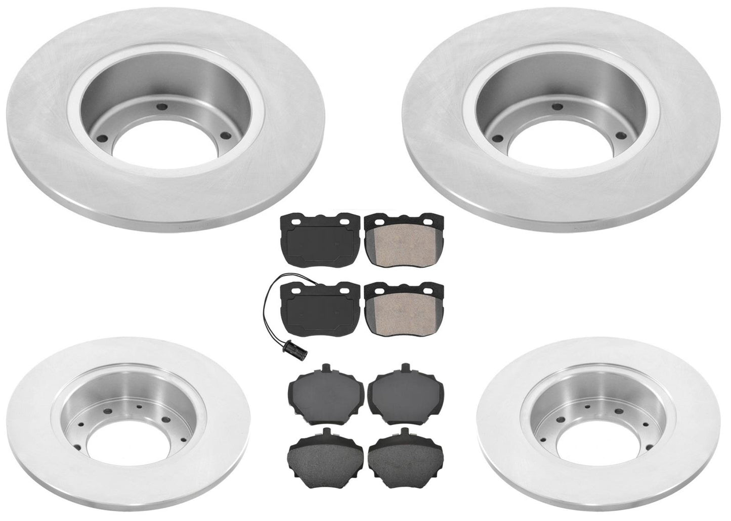 Kit de rotores de disco de freno delantero y trasero y pastillas de freno para Land Rover Discovery 94-1998